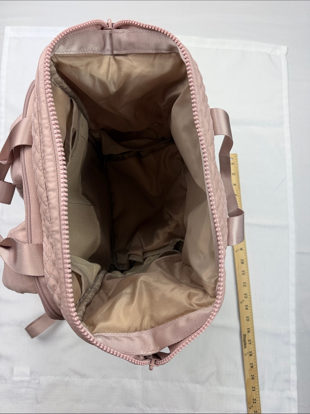 Bagsmart Quilted Blush Pink Backpack - Picture 2 of 10